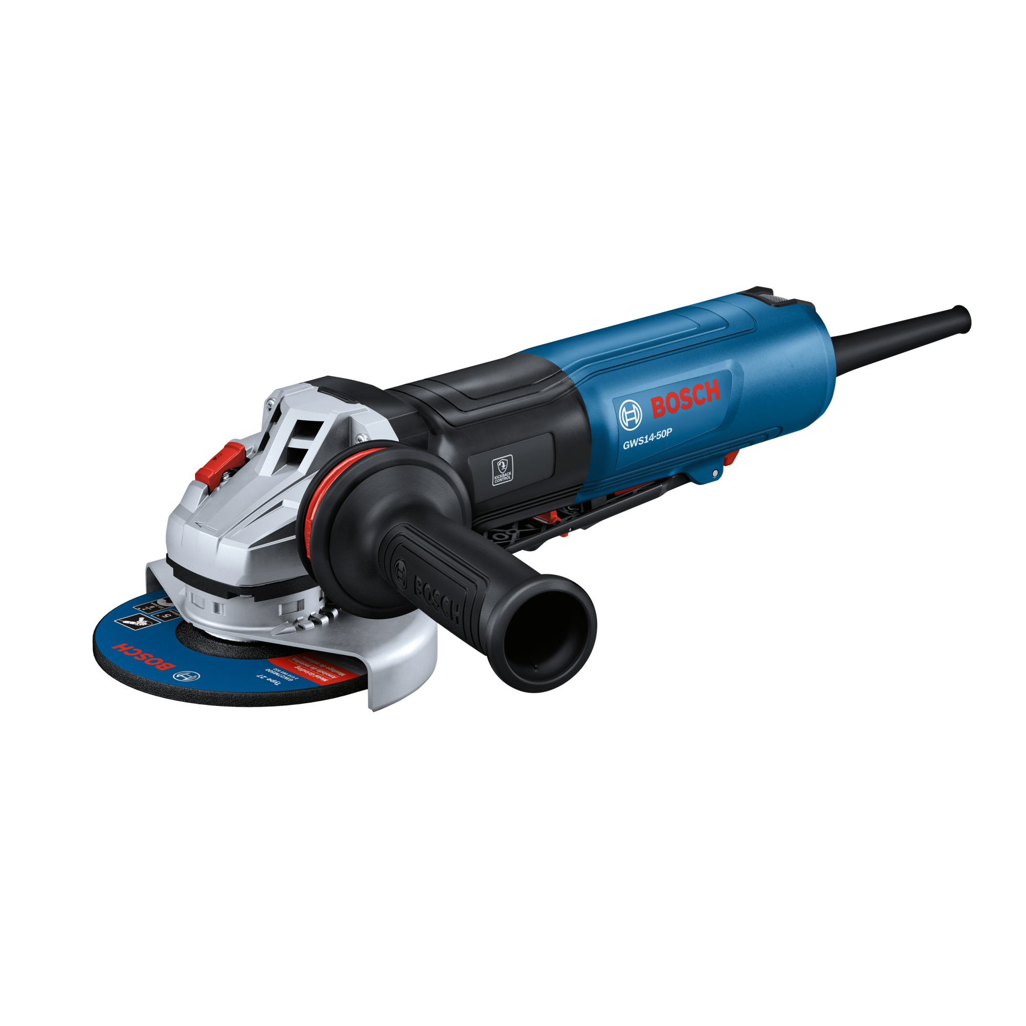 Bosch Angle Grinder with Lock-On Paddle Switch — 5in., 13 Amps, 11,500 RPM, Anti-Vibration Handle, Model# GWS14-50P